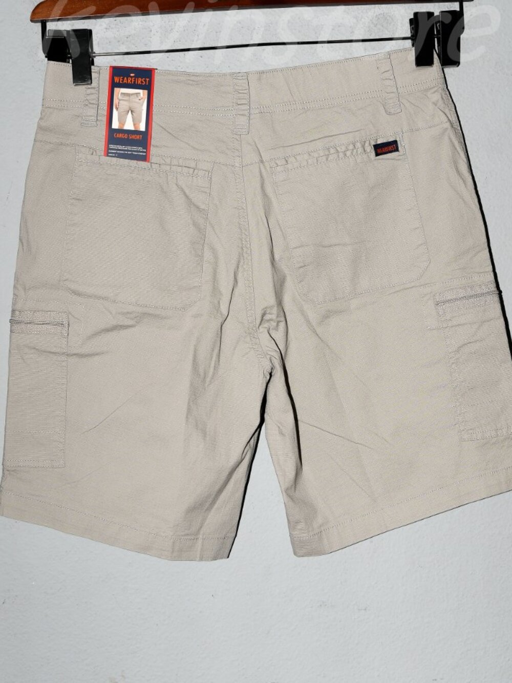 Men's Cargo Shorts - Black, Tan, Light Khaki - Picture 6 of 16